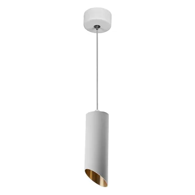 Потолочный светильник FERON ML1828 Barrel tilt на подвесе MR16 35W 230V, белый, золото 48042