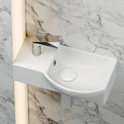 Подвесной умывальник Ceramicanova Element прямоугольный, с крепежом 400x220x120 мм CN6039R