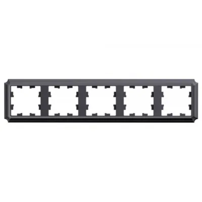 Рамка Systeme Electric AtlasDesign Antique пятиместная сталь (ATN100905)