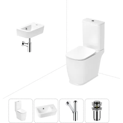 Унитаз-компакт Lavinia Boho Bell Pro в комплекте 4 в 1 для туалета 202008410