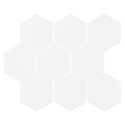 Мозаика Starmosaic Hexagon big белая керамическая 295х256х6 мм матовая