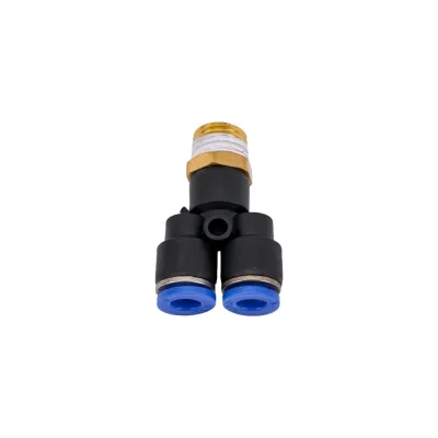 Фитинг Y-образный трубка 6 мм резьба 1/4 BlackWeld 5703bw
