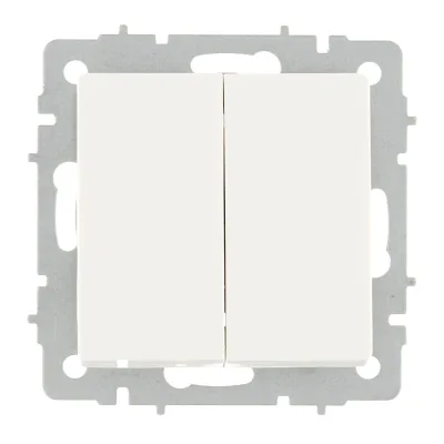 Выключатель IEK Brite двухклавишный встраиваемый белый (BR-V20-0-10-K01)