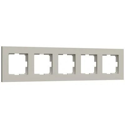 Рамка Werkel Slab пятиместная дымчатая софт (a071630)