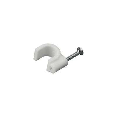 Круглый крепеж кабеля REXANT 7 мм, белый 50шт 07-4007