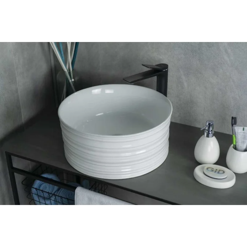 Раковина Gid W969 накладная белая 41x41x18 51174