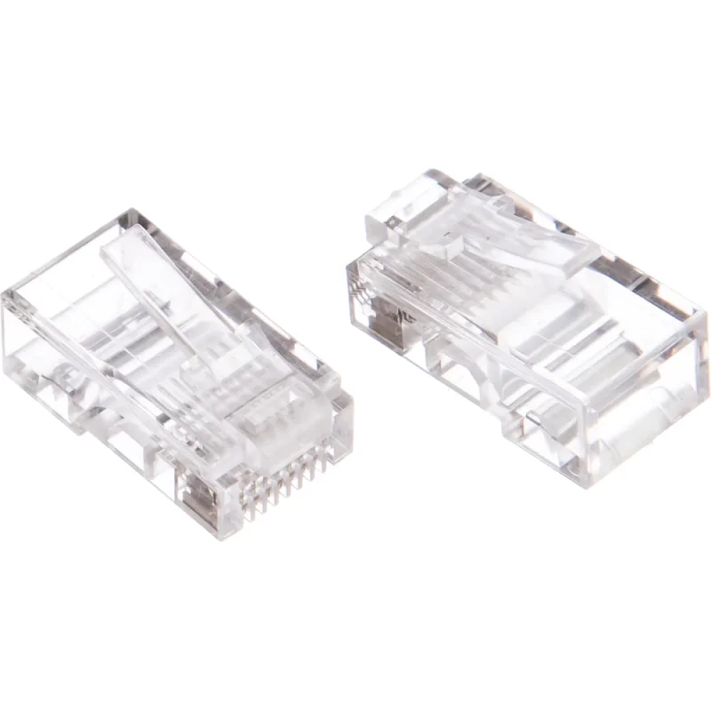 Универсальная вилка Cablexpert RJ-45 8P8C кат.5e, контакты 6 микрон 100 шт. PLUG3UP6/5