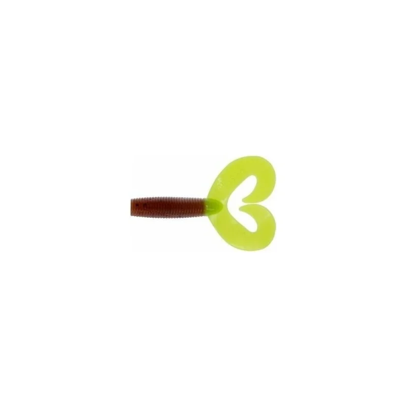 Твистер Helios hs-27-017 credo double tail 1.96"/5 см, rusty gold/lime, 10шт 00000164034