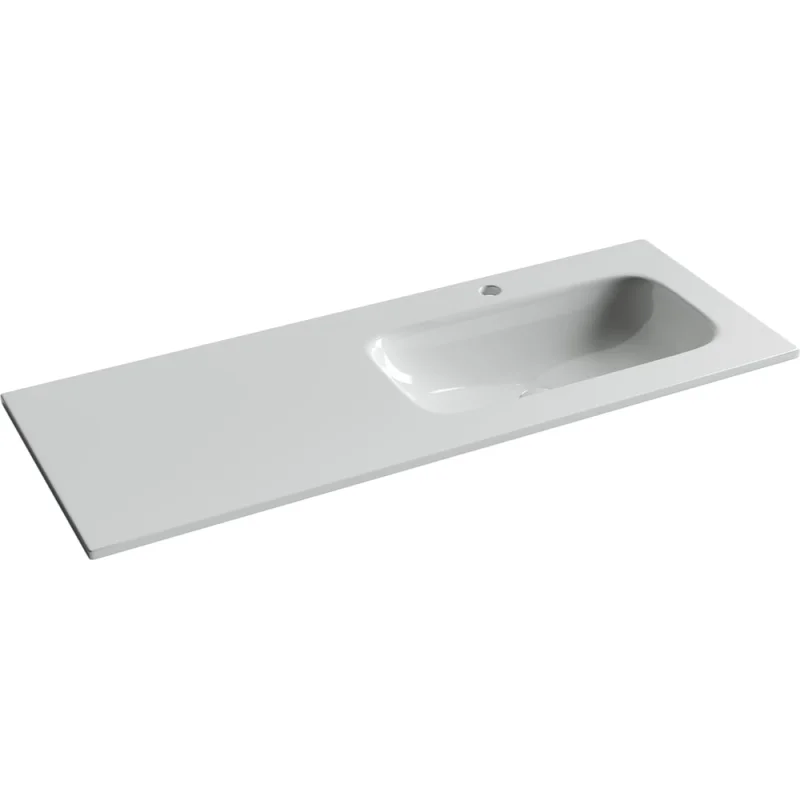 Раковина накладная мебельная Ceramicanova Grace прямоугольная 1210x457x137 с чашей справа и отверстием под смеситель цвет белый CN7021