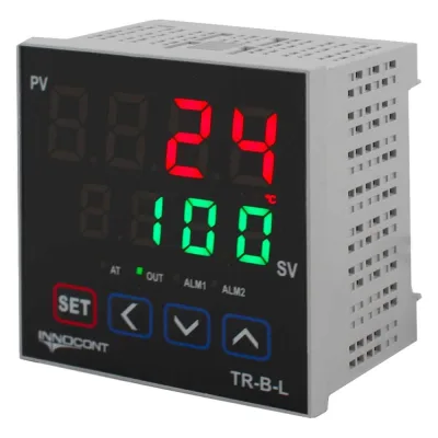 Температурный контроллер INNOCONT 2 дисплея, 4 разряда, 96x96x63 мм, 2 аварийных выхода, 110-220VAC, выход: реле + твердотельное реле TR-B-L