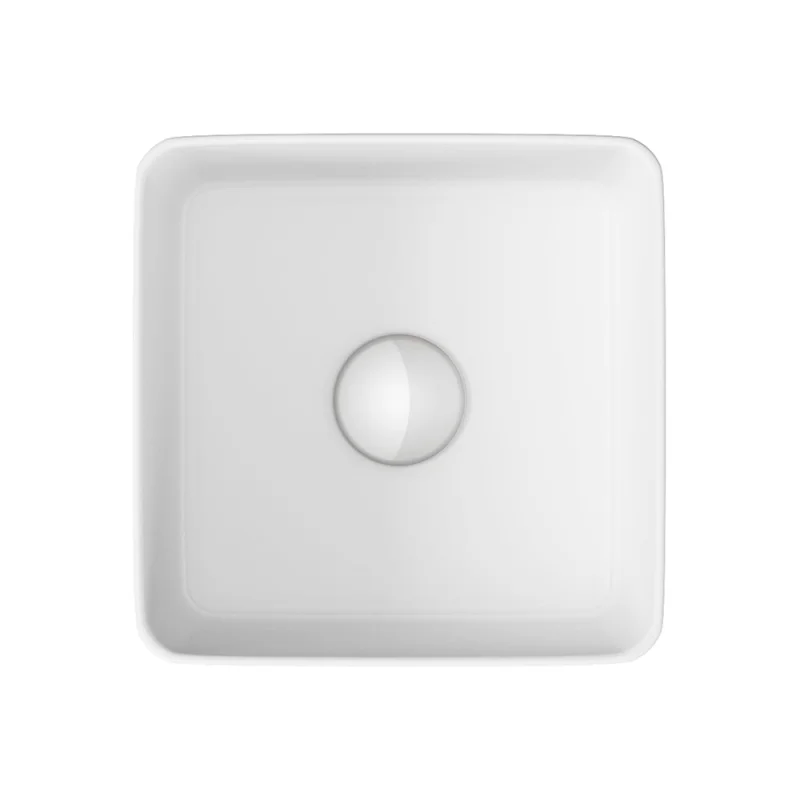 Раковина накладная квадратная Bauedge BAU Hotel mini 30x30, белая BH1003