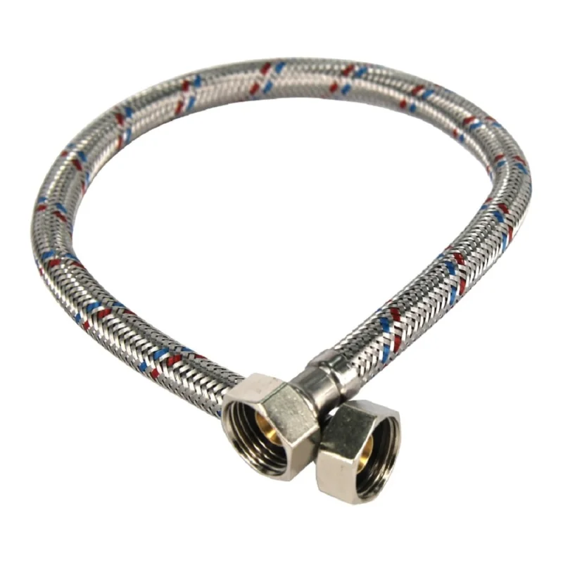 Гибкая подводка для воды ELKA, (оплетка нерж.сталь)1/2", вр/вр, 400см EL.LK.101.33.0400