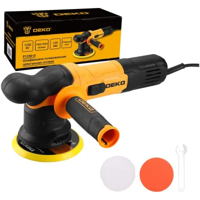 Шлифмашина полировальная орбитальная DEKO сетевая P1250-D, 125 мм, 1250 Вт 083-1046