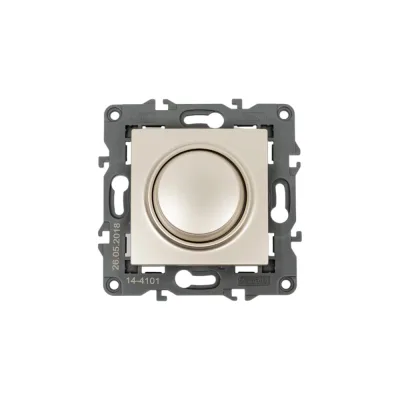 Поворотно-нажимной светорегулятор ЭРА 14-4101-04 400ВА 230В, IP20, Elegance, шампань Б0034342