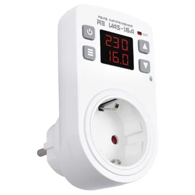 Реле напряжения/тока розеточное ROSTOKELECTRO RE VAS-16A 46-398