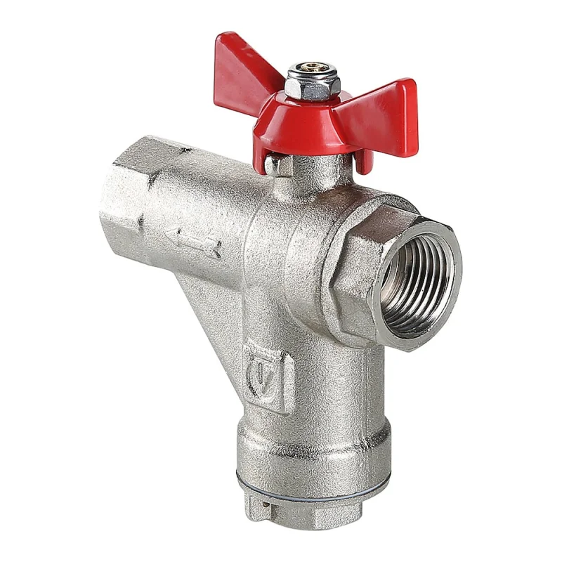 Кран шар. со встроенным прямым фильтром, рукоятка бабочка 1/2 вн.-вн. VALTEC VT.294.N.04