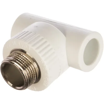 Комбинированный тройник PRO AQUA PP-R НР белый 20 мм 3/4" PA25010Pb