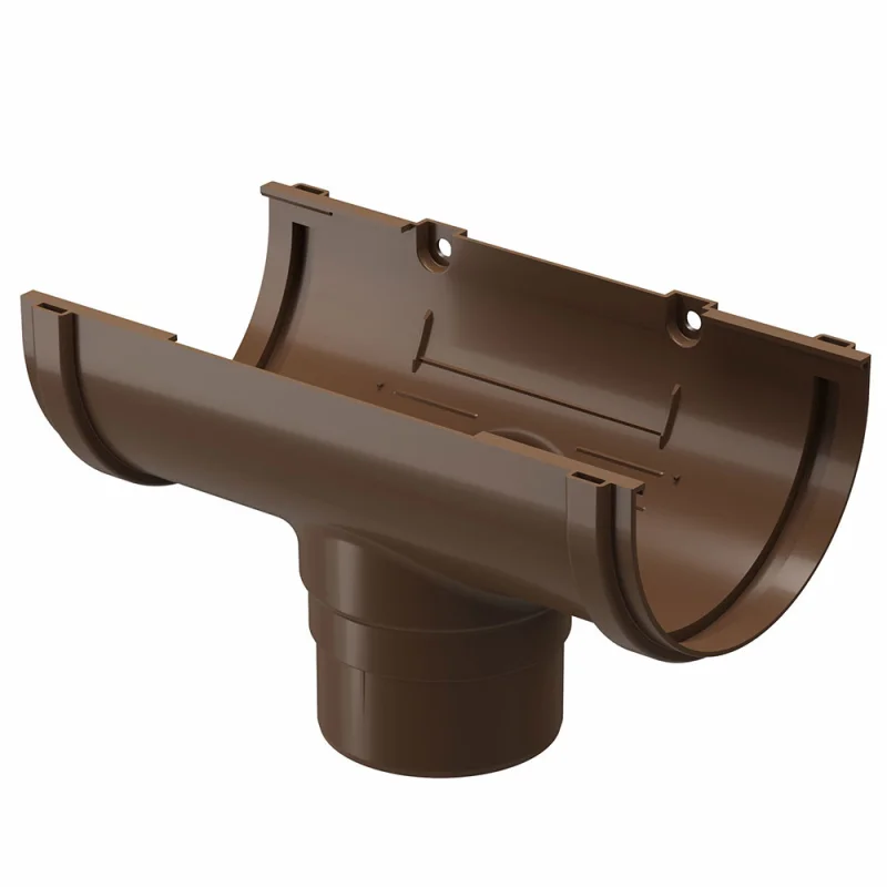 Воронка желоба пластиковая d120-80 мм Docke Standard светло-коричневая RAL 8017