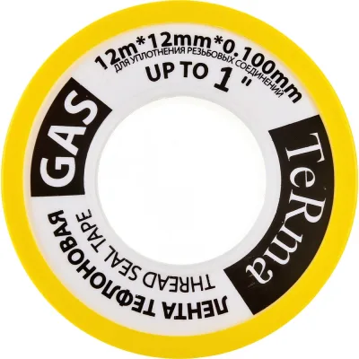 ФУМ лента для газа Terma 1", 12 м х 12 мм х 0.1 мм 20155