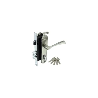 Врезной замок Marlok 70/L76 3RB 3 ригеля, межосевое расстояние 70 мм, SN никель 012752