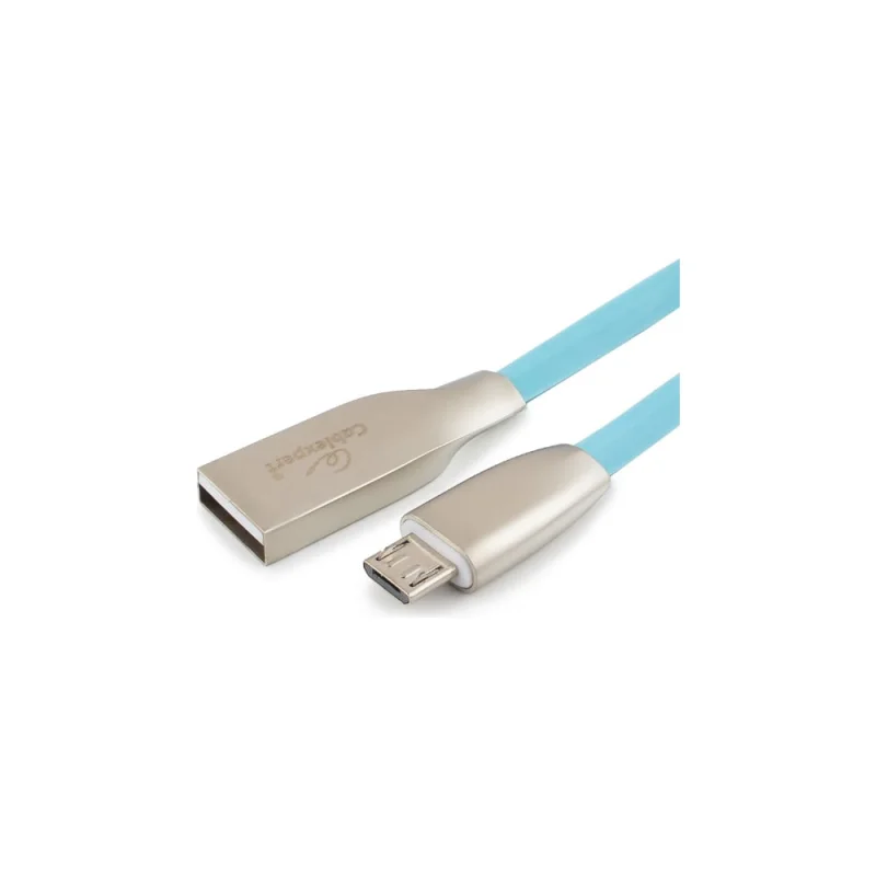 Кабель Cablexpert серия Gold USB 2.0 AM/micro-B, длина 1м, синий, блистер CC-G-mUSB01Bl-1M