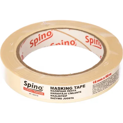 Малярная лента SPINO белая 60oC 18мм x 50м 62419
