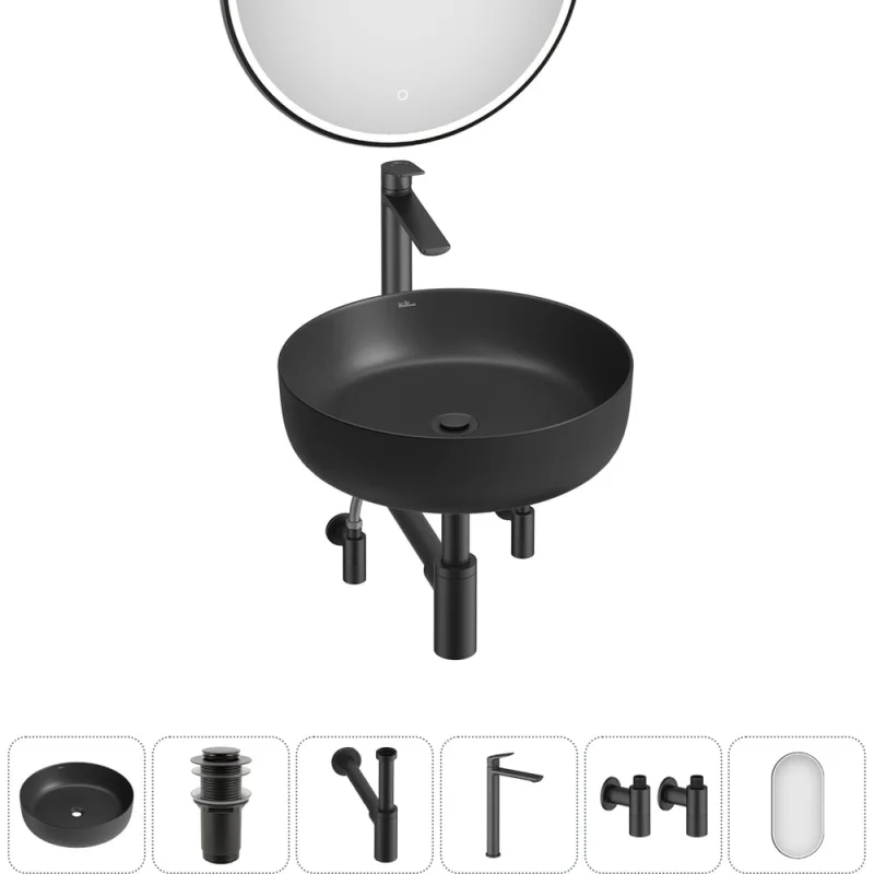 Набор Wellsee 6 в 1 Belle Spa 3.0 накладная раковина 45x45 см 20218484R
