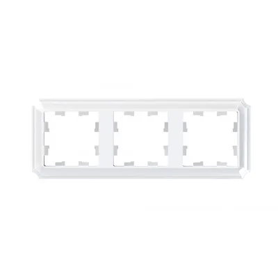 Рамка Systeme Electric AtlasDesign Antique трехместная белая (ATN100103)