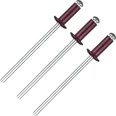 Вытяжная заклепка Daxmer 3,2х8, алюм/сталь, RAL 3005, 1000 шт 00000307990