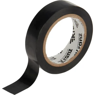 Изолента ПВХ KRANZ 0,13х15 мм, 10 м, черная KR-09-2006