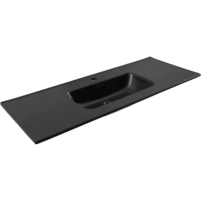 Раковина-столешница Aquanet Flat 120 черный матовый 00329258