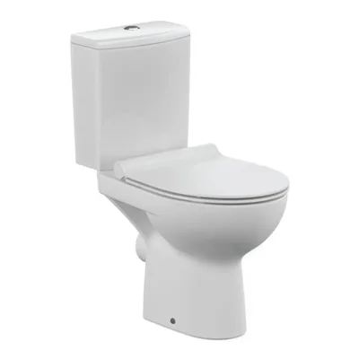 Унитаз-компакт Cersanit Nature Clean On безободковый с горизонтальным выпуском с сиденьем дюропласт микролифт белый (65410)