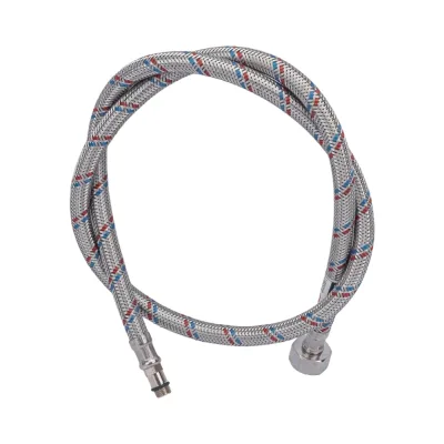 Подводка для смесителей СТМ сталь, 1/2xM10x100 см., короткий штуцер CWFSS100