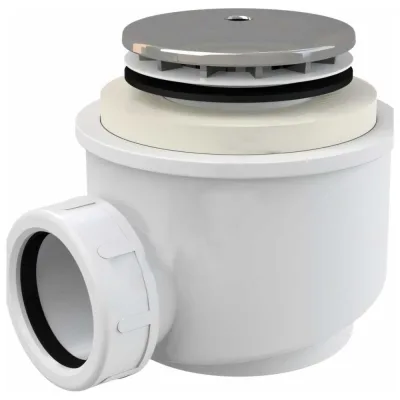 Сифон для поддона Alca Plast 1 1/2x40 h-72 мм, слив крышка, D-71 мм A47CR-50