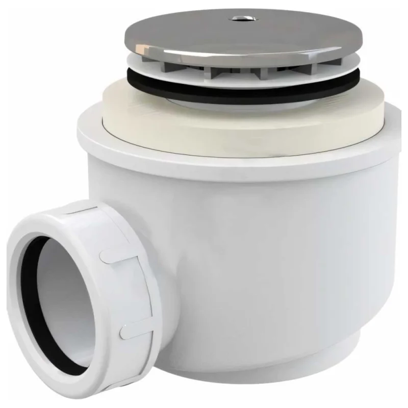 Сифон для поддона Alca Plast 1 1/2x40 h-72 мм, слив крышка, D-71 мм A47CR-50