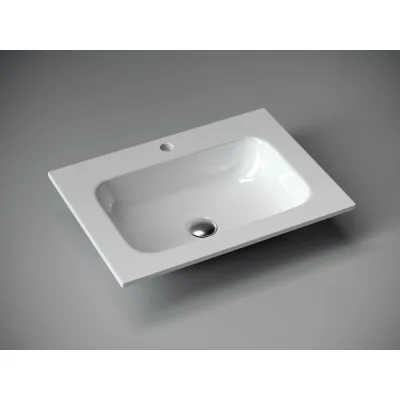 Накладной прямоугольный умывальник Ceramicanova Element 610х457х137 мм CN7011