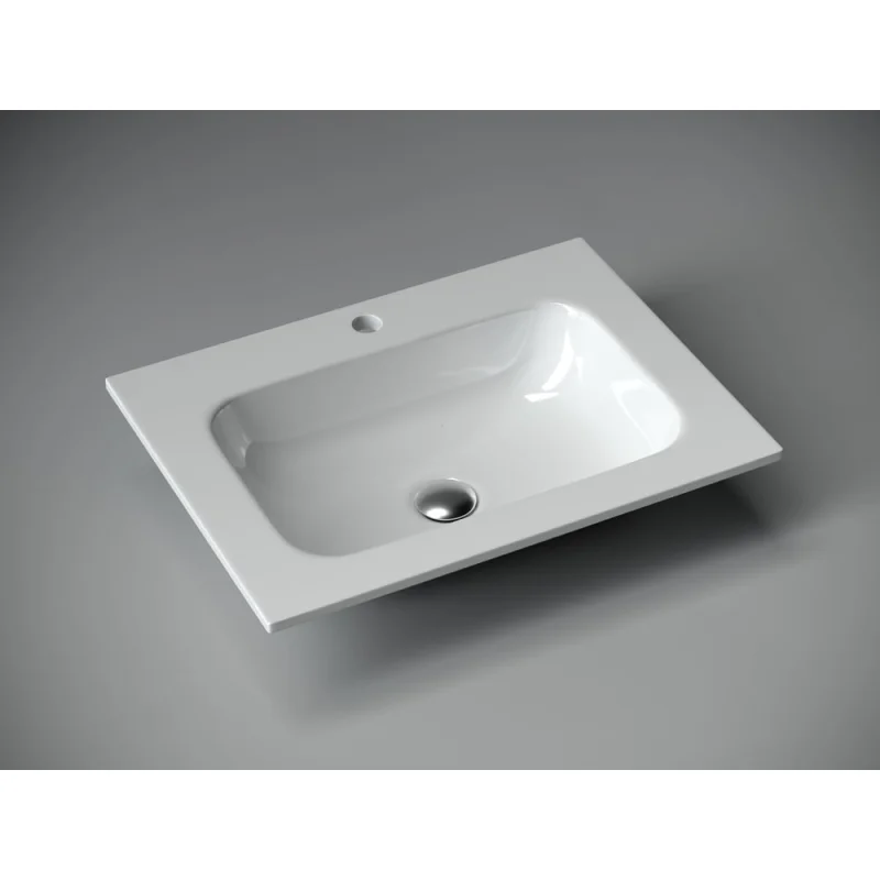 Накладной прямоугольный умывальник Ceramicanova Element 610х457х137 мм CN7011