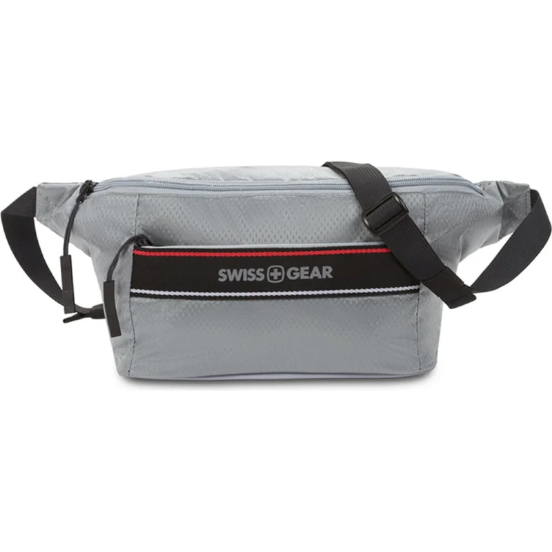 Π‘ΡΠΌΠΊΠ° Π½Π° ΠΏΠΎΡΡ SWISSGEAR ΡΠ²Π΅ΡΠ»ΠΎ-ΡΠ΅ΡΠ°Ρ, ΠΏΠΎΠ»ΠΈΡΡΡΠ΅Ρ Ρ ΠΏΠ»Π΅ΡΠ΅Π½ΠΈΠ΅ΠΌ ΡΠΈΠΏ-ΡΡΠΎΠΏ, 38x5x15 ΡΠΌ 3991404521