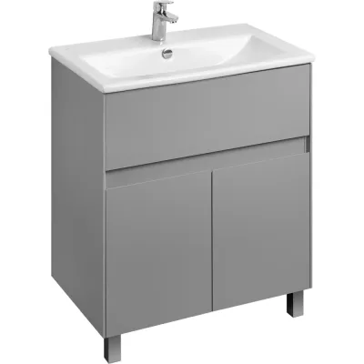 Тумба AQUATON Форест 75 с раковиной Элина 75, цвет Туманный серый 1A2783V0FR4D0