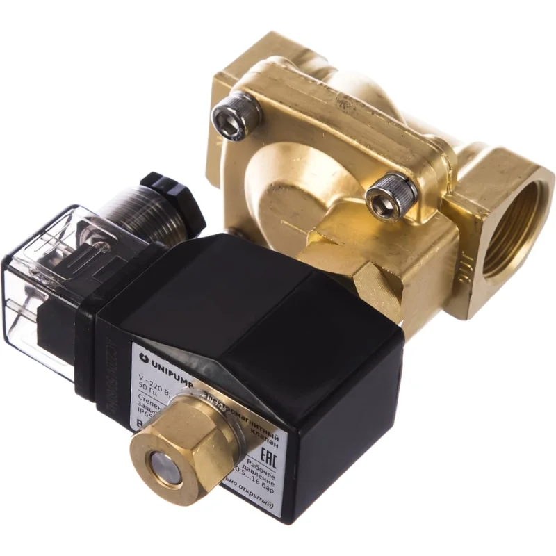 Клапан электромагнитный BOX-20 3/4" (нормально открытый) Unipump 10885