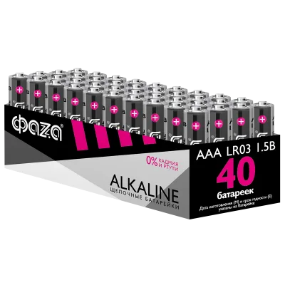 Элемент питания LR03 (AAA) алкалиновая Alkaline Pack-40