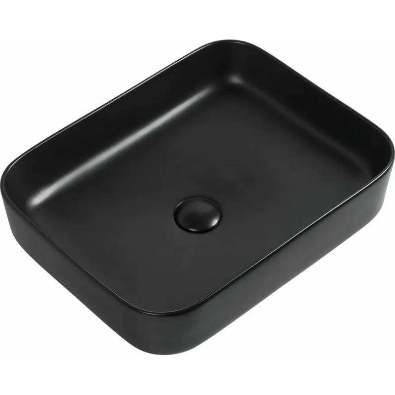 Керамическая накладная раковина Aquanet SOUL-1-MB 500х400х135, черный матовый 00245833