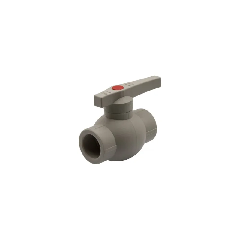 Шаровой кран VRT 25, ручка, PP-R EVER plast, серый 538455