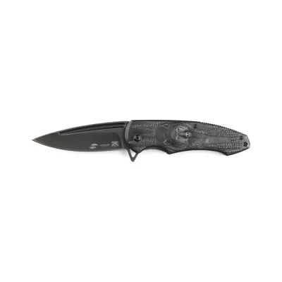 Нож Stinger 82.5 мм, чёрный с медведем FK-S063GY