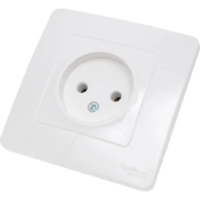 Розетка Systeme Electric BLANCA без заземления без шторок МОЛОЧНЫЙ BLNRS000012