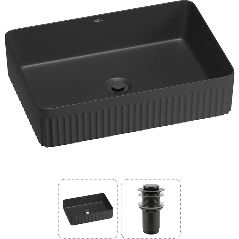 Набор Wellsee 2 в 1 Festive Fox 2.0 накладная раковина 50x35 см, донный клапан 20213755R