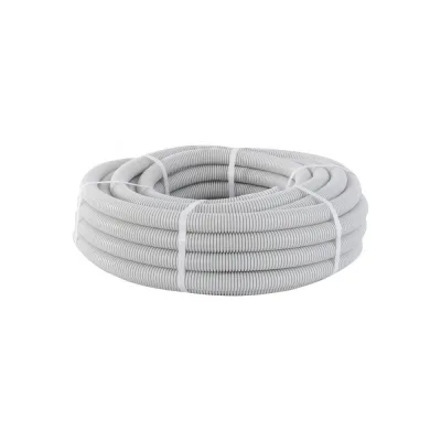 Гофрированная труба с протяжкой EKF ПВХ d16 мм (10 м) серая EKF-Plast tg-z-16-10m