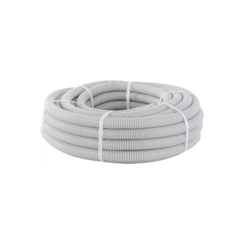 Гофрированная труба с протяжкой EKF ПВХ d16 мм (10 м) серая EKF-Plast tg-z-16-10m