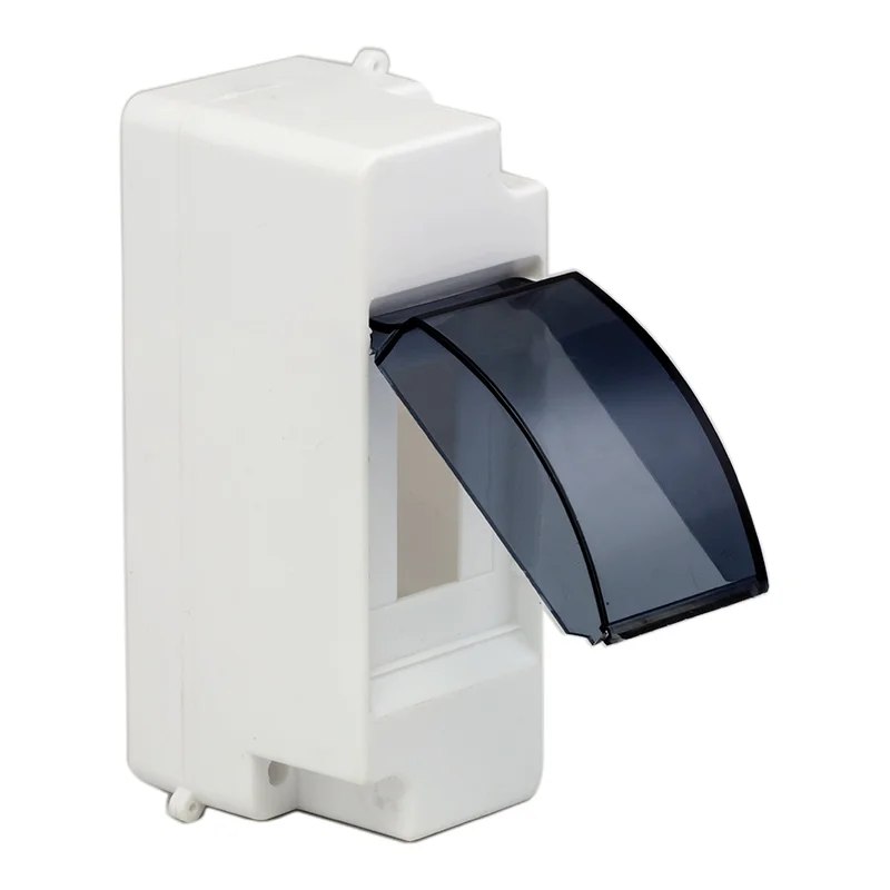 Щит распределительный навесной EKF PROxima КМПН 1/2 пластиковый IP30 140х50х65 мм 2 модуля прозрачная дверь белый (pbm40-nk-2)