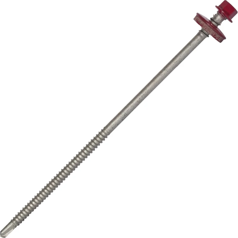 Саморез для сэндвич-панелей HARDWEX ТМ HWX5-P10-6.3/5.5x160 мм, св.№3, RUSPERT, RAL 3003, 50 шт. 5190002407312